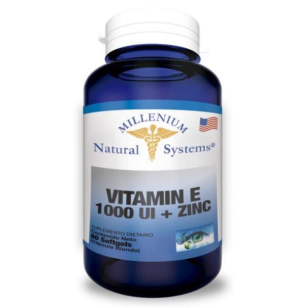 Vitamina e 1000 iu+zinc x 60 sofgel ns