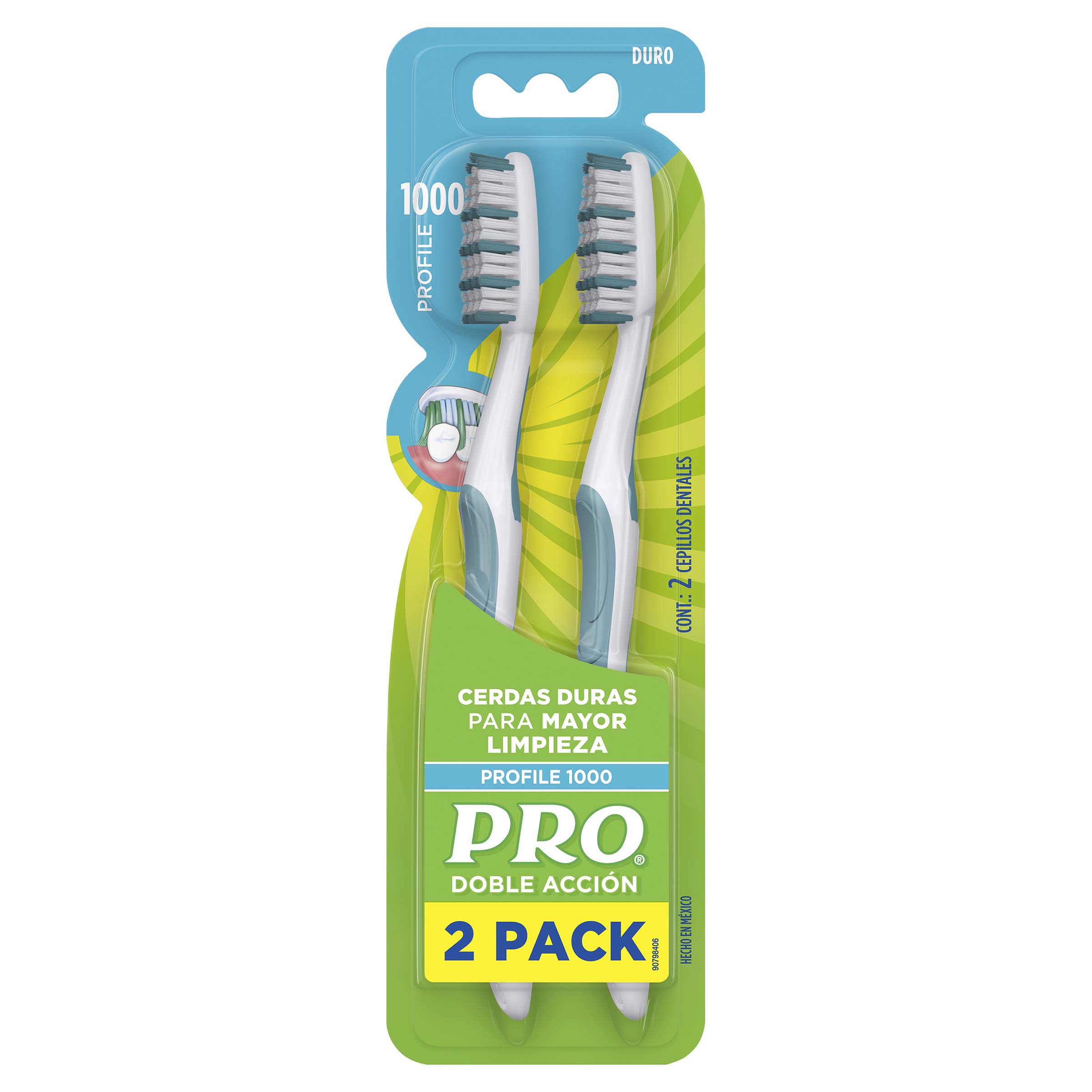 Cepillo Dental Pro 1000 Adultos Doble Accion 2X1