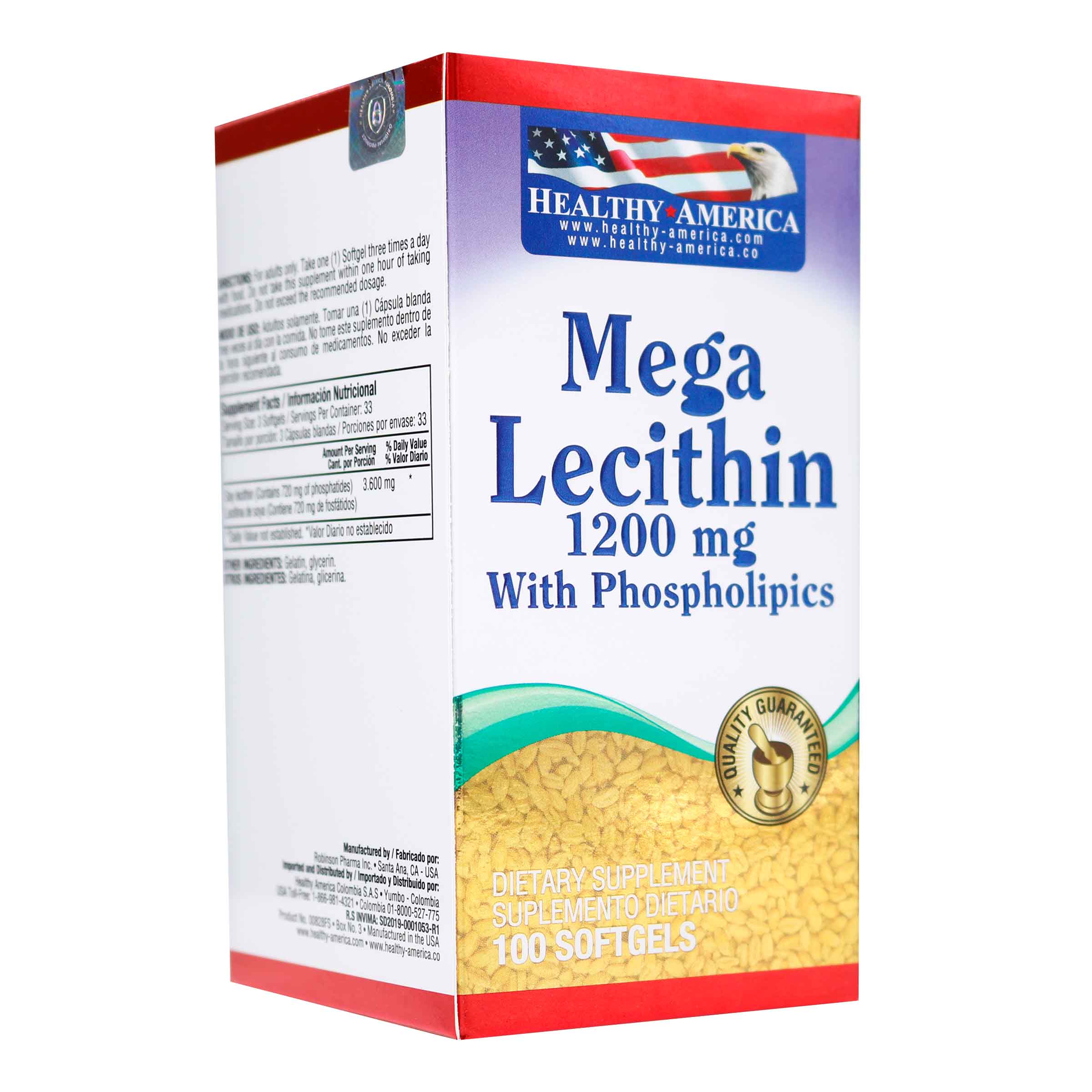 MEGA LECITHIN 1200MG 100 SOFTGELS