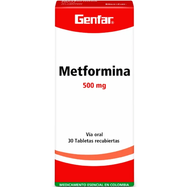 Metformina 500 Mg 30 Tabletas Gf