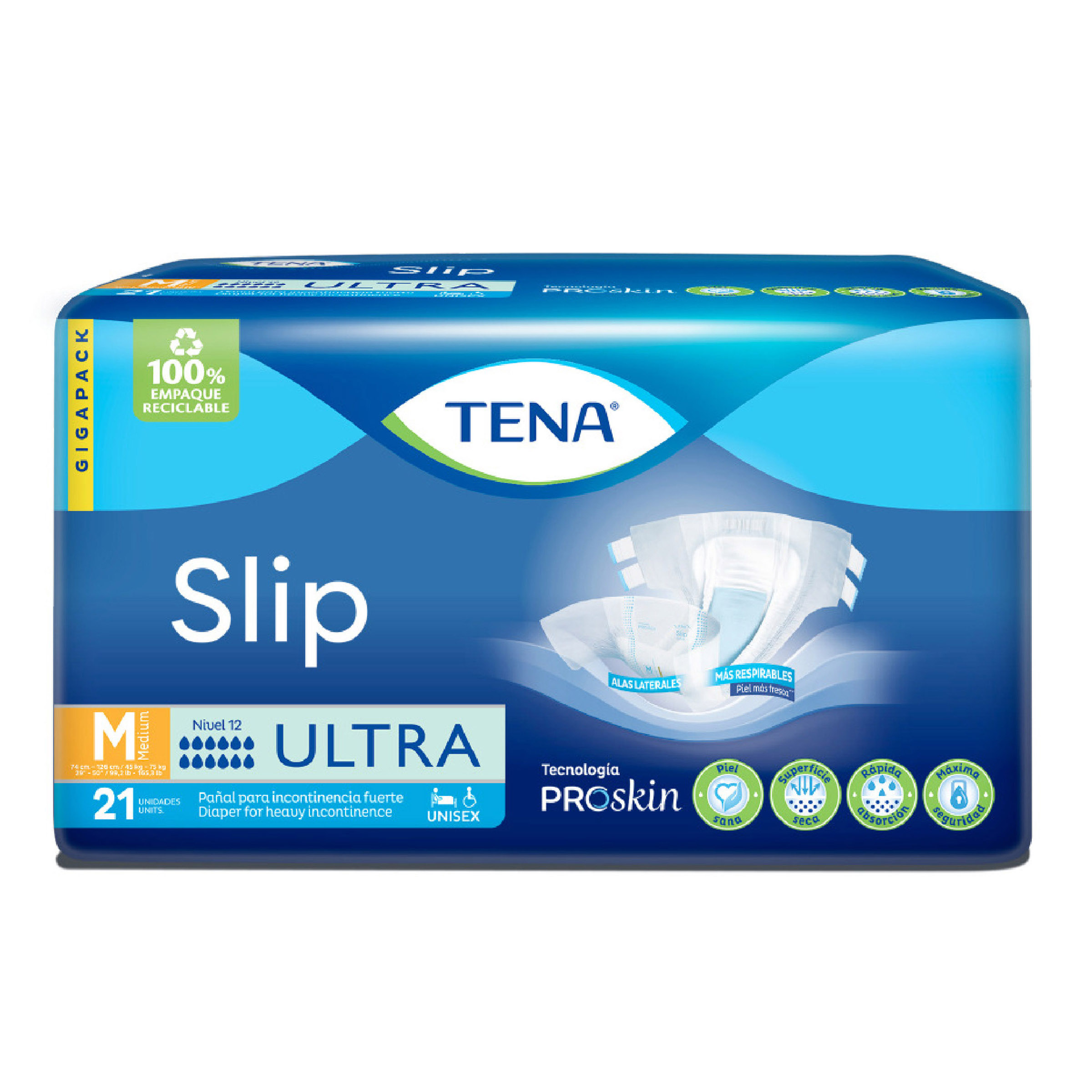 Pañal Tena Slip Ultra Talla M 21 Unidades