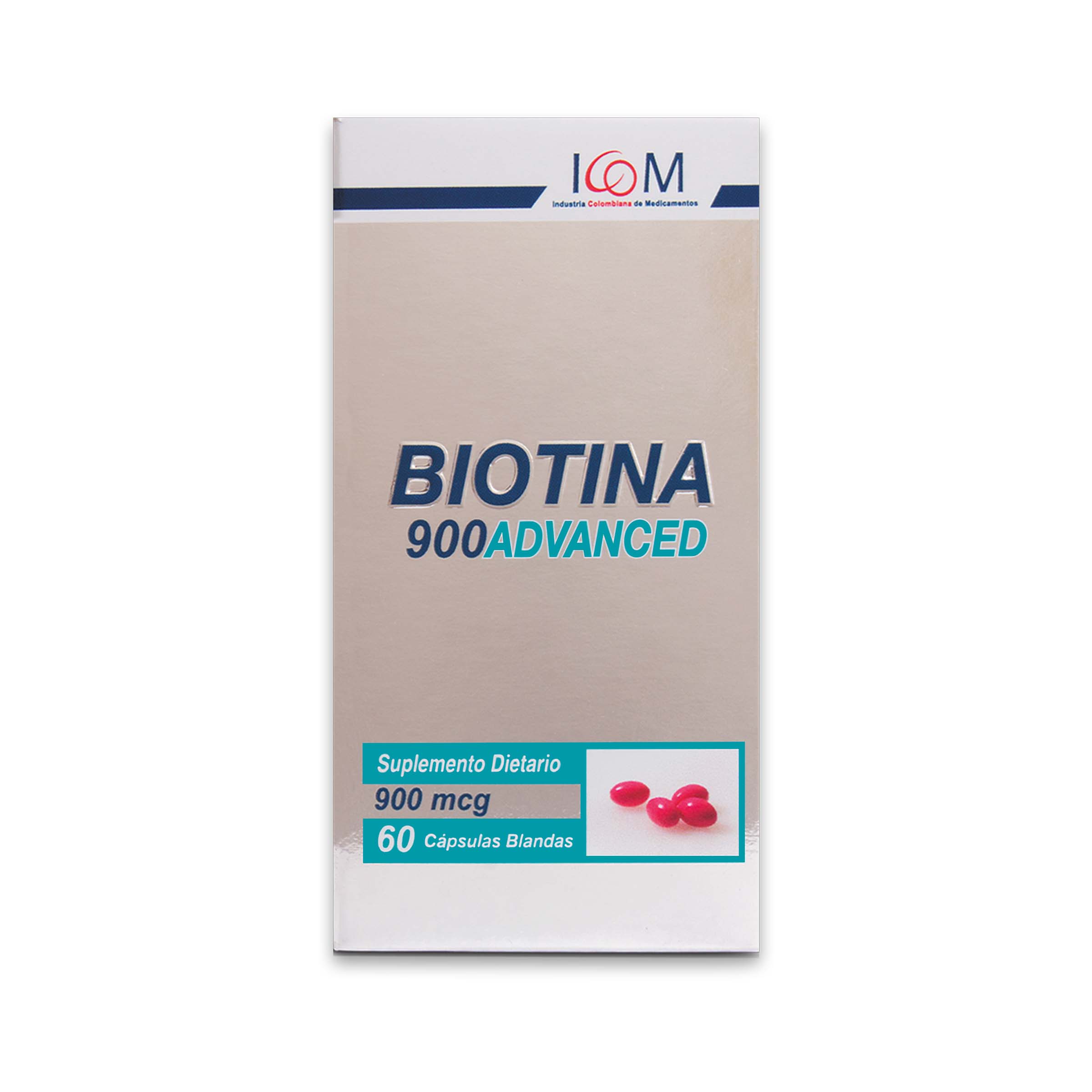 Biotina Advanced 900 Mg 60 Capsulas Blandas Icom