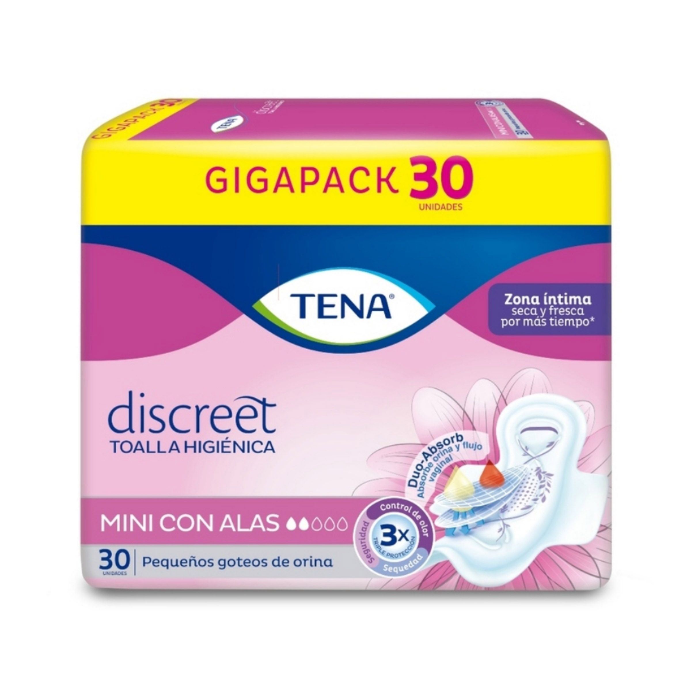 TOAL.HIG. TENA DISCREET MINI ALAS X30