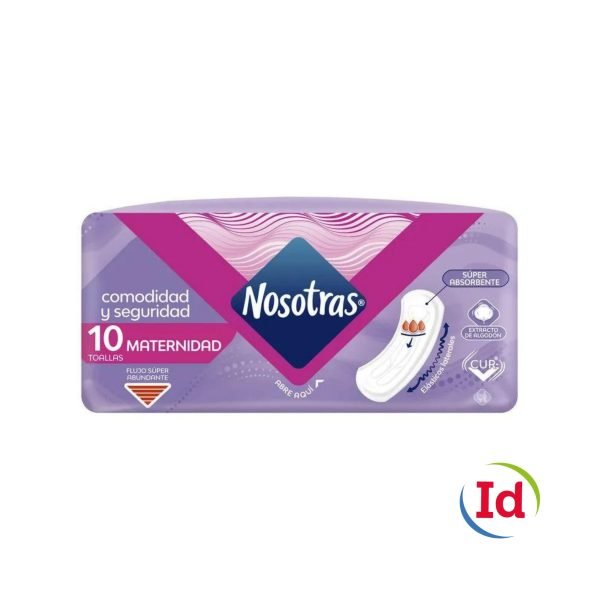 Toalla Nosotras Maternidad Tela 10 Unidades
