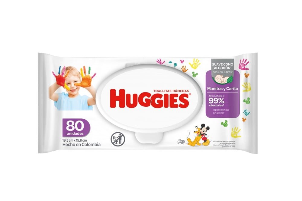 TOALLAS HUMEDAS HUGGIES MANITAS Y CARITAS 80 UN